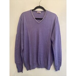 Avedis Paris Designer Mens Sweater Purple Size Large V‎ Neck